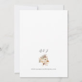 Invitation Jardin botanique d'automne Mariage d'aquarelle (Dos)