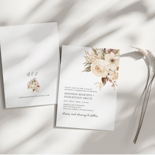 Invitation Jardin botanique d'automne Mariage d'aquarelle