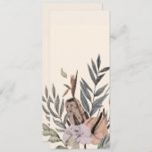 Invitation Jardin botanique de Boho - Illustration florale (Devant / Derrière)