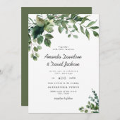 Invitation Jardin botanique de Foliage Eucalyptus (Devant / Derrière)