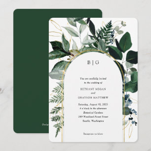 Invitation Jardin botanique élégant mariage moderne