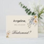 Invitation Jardin botanique fleur sauvage fleuri Bridesmaid (Debout devant)