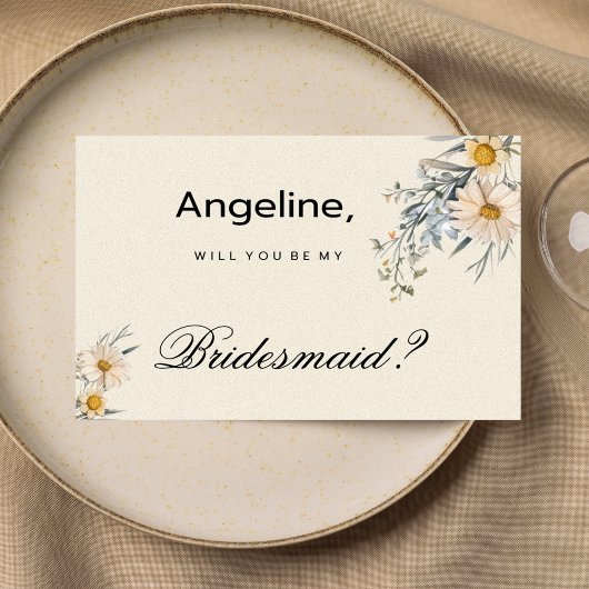 Invitation Jardin botanique fleur sauvage fleuri Bridesmaid