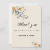 Invitation Jardin botanique fleur sauvage Merci fleuri (Devant)