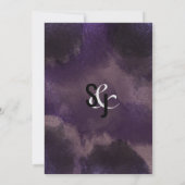 Invitation Jardin botanique Floral Rose or violet Mariage (Dos)