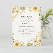 Invitation Jardin botanique jaune chaud Mariage (Debout devant)