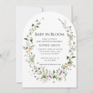 Invitation Jardin Botanique Petit Un Dans Le Baby shower Fleu