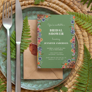 Invitation Jardin Botanique Rustique Mariage Bohème Chic