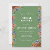 Invitation Jardin Botanique Rustique Mariage Bohème Chic (Devant)