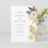 Invitation Jardin botanique Sunshine Florals Mariage (Debout devant)
