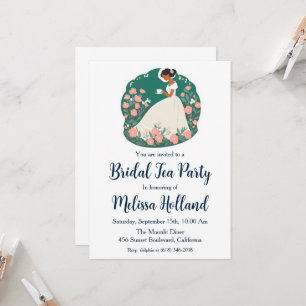 Invitation jardin botanique thé fête nuptiale douche