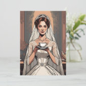 Invitation jardin botanique thé fête nuptiale douche (Debout devant)