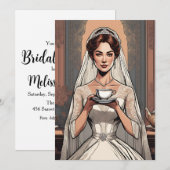 Invitation jardin botanique thé fête nuptiale douche (Devant / Derrière)