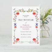 Invitation Jardin Botanique Wildflower Bar Mitzvah (Debout devant)