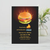 Invitation Jardin Burger Party (Debout devant)