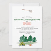 Invitation Jardin Camping Anniversaire Fête (Devant)