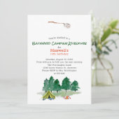 Invitation Jardin Camping Anniversaire Fête (Debout devant)