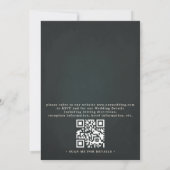 Invitation Jardin Champignon Élégant Mariage Moderne Code QR (Dos)