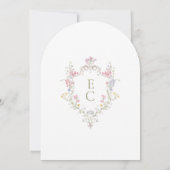 Invitation Jardin Chic Boho Fleurs Sauvages Mariage Printemps (Dos)