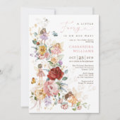 Invitation Jardin Chic Floral Fairy Princess Baby shower fill (Devant)