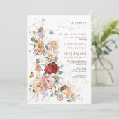 Invitation Jardin Chic Floral Fairy Princess Baby shower fill (Debout devant)