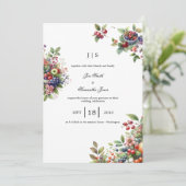 Invitation jardin coloré été (Debout devant)