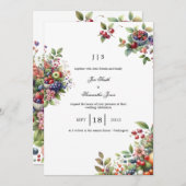 Invitation jardin coloré été (Devant / Derrière)