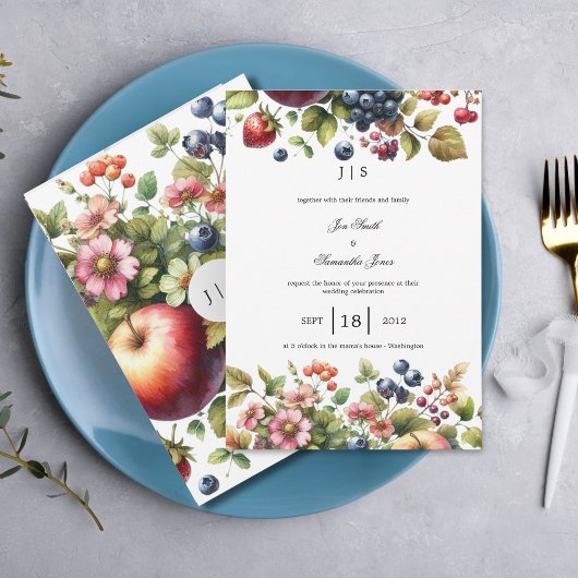 Invitation jardin coloré été