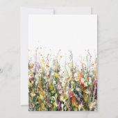 Invitation Jardin coloré Fleurs sauvages 40e anniversaire (Dos)