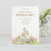 Invitation Jardin d'anniversaire (Debout devant)