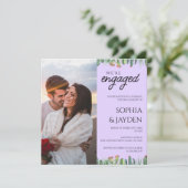 Invitation Jardin d'aquarelle de Cactus violet (Debout devant)