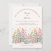 Invitation Jardin d'automne avec Mariage de libellules (Devant)