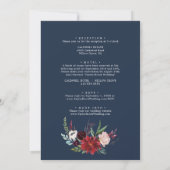 Invitation Jardin d'automne | Bourgogne tout en un Mariage (Dos)