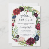 Invitation Jardin d'automne | Burgundy Wreath Surprise Party (Devant)