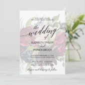 Invitation Jardin d'automne | Élégante calligraphie Mariage d (Debout devant)