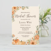 Invitation Jardin d'automne Elégante Fête des mariées florale (Debout devant)