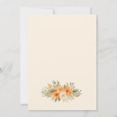 Invitation Jardin d'automne Elégante Fête des mariées florale (Dos)