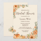 Invitation Jardin d'automne Elégante Fête des mariées florale (Devant / Derrière)