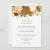 Invitation Jardin d'automne Mariage floral rustique (Devant)