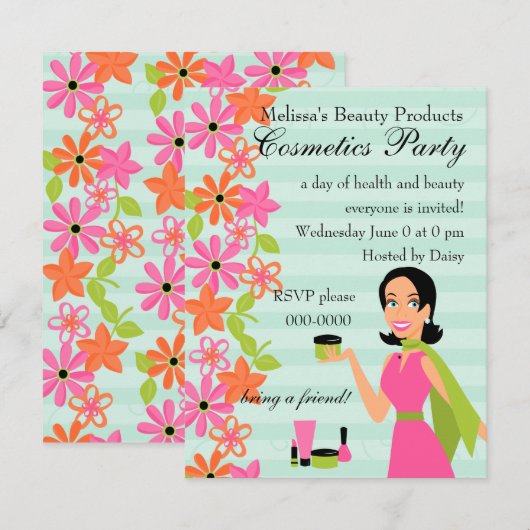 Invitation Jardin de beauté (Devant / Derrière)