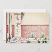 Invitation Jardin de cactus de mariage mexicain Couleurs past (Dos)