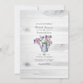 Invitation Jardin de campagne rustique Floral Code QR RSVP Ma (Devant)