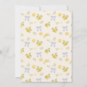Invitation Jardin de citron avec douche de bébé souris (Dos)