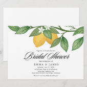 Invitation Jardin de citron contemporain Fête des mariées hor (Devant / Derrière)