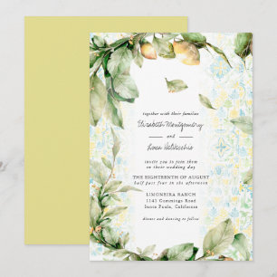 Invitation Jardin de citron italien Mariage bohème botaniqu