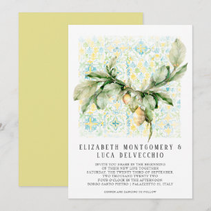 Invitation Jardin de citron italien   Mariage botanique bohèm