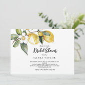 Invitation Jardin de citron moderne Fête des mariées horizont (Debout devant)