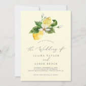 Invitation Jardin de citron moderne | Mariage simple jaune (Devant)