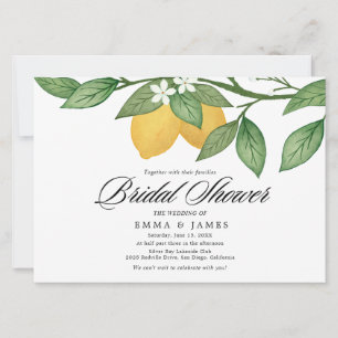 Invitation Jardin de Citrons Contemporain Mariage Horizontal
