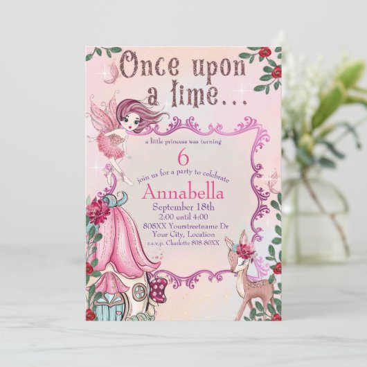 Invitation Jardin de contes de fées (Debout devant)